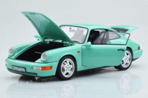 Porsche 911 964 Carrera 2 Mint Green Norev 1:18 187327 Diecast - image 2 of 8