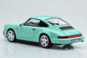 Porsche 911 964 Carrera 2 Mint Green Norev 1:18 187327 Diecast - image 7 of 8