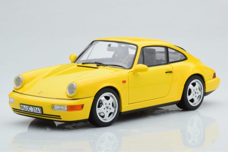 Porsche 911 964 Carrera 2 Yellow Norev 1:18 187328 Diecast