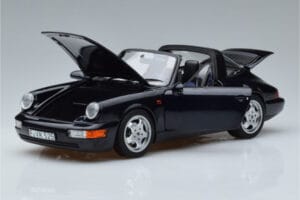 Porsche 911 964 Carrera 4 Targa Blue Norev 1:18 187340 Diecast - image 2 of 8