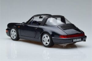 Porsche 911 964 Carrera 4 Targa Blue Norev 1:18 187340 Diecast - image 7 of 8