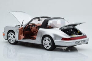 Porsche 911 964 Carrera 4 Targa Polar Silver Norev 1:18 187342 Diecast - image 3 of 9