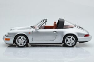 Porsche 911 964 Carrera 4 Targa Polar Silver Norev 1:18 187342 Diecast - image 6 of 9