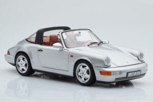 Porsche 911 964 Carrera 4 Targa Polar Silver Norev 1:18 187342 Diecast - image 7 of 9