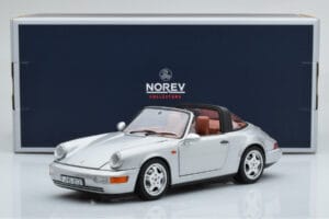 Porsche 911 964 Carrera 4 Targa Polar Silver Norev 1:18 187342 Diecast - image 9 of 9