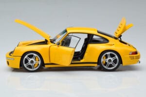 Porsche 911 964 RUF CTR Anniversary Blossom Yellow Almost Real 1:18 880301 Diecast - image 4 of 8
