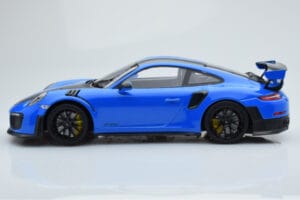 Porsche 911 GT2 RS 991.2 Weissach Package Blue Black Magnesium Wheels Minichamps 1:18 153068316 Diecast - image 3 of 6