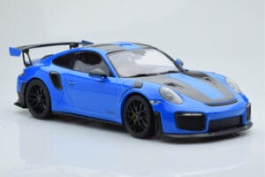 Porsche 911 GT2 RS 991.2 Weissach Package Blue Black Magnesium Wheels Minichamps 1:18 153068316 Diecast - image 4 of 6