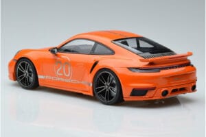 Porsche 911 992 Turbo S China 20th Anniversary Orange Minichamps 1:18 155069171 Diecast - image 5 of 6