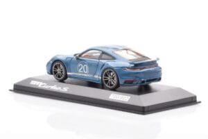 Porsche 911 992 Turbo S Oslo Blue Minichamps 1:43 WAP0209050N001 Diecast - image 3 of 4