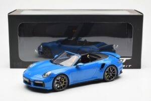 Porsche 911 992 Turbo S Shark Blue GT Spirit 1:18 GT441 Resin - image 6 of 6