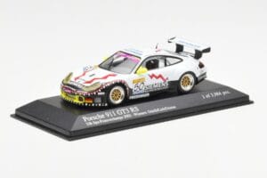 Porsche 911 996 GT3 RS Siemens #50 M. Ortelli / M. Lieb / R. Dumas 24 Hours of Spa 2003 Winners Minichamps 1:43 400036950 Die - image 2 of 4