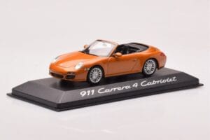 Porsche 911 997 Carrera 4 Cabriolet Orange Metallic Minichamps 1:43 WAP02001618 Diecast - image 2 of 4