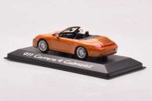 Porsche 911 997 Carrera 4 Cabriolet Orange Metallic Minichamps 1:43 WAP02001618 Diecast - image 3 of 4