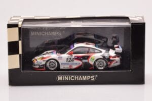 Porsche 911 997 GT3 Cup #124 Mattheus / Geoffroy / Vanbellingen / Fumal 24 Hours of Spa 2005 Minichamps 1:43 400056224 Diecas - image 4 of 4