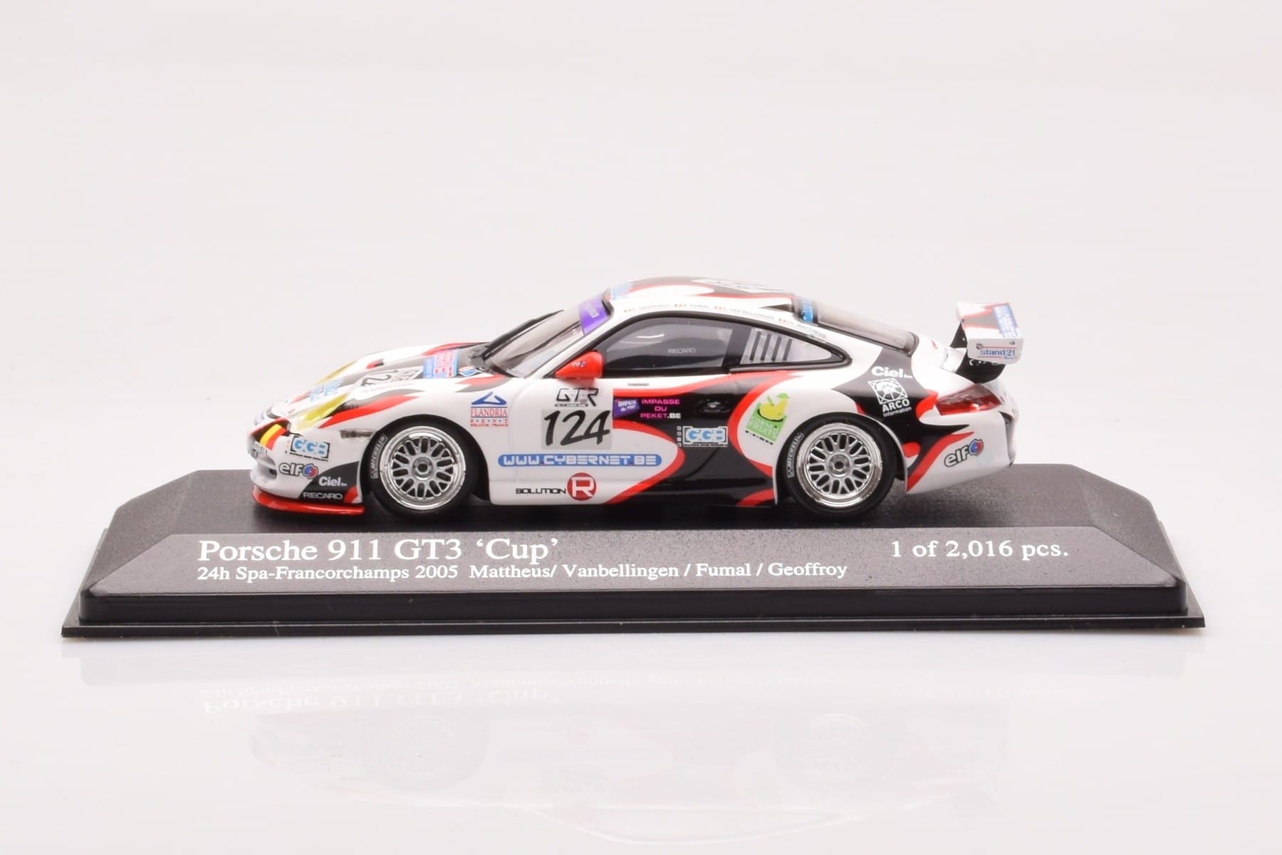 Minichamps Porsche 911 997 GT3 Cup 1:43 Spa 2005