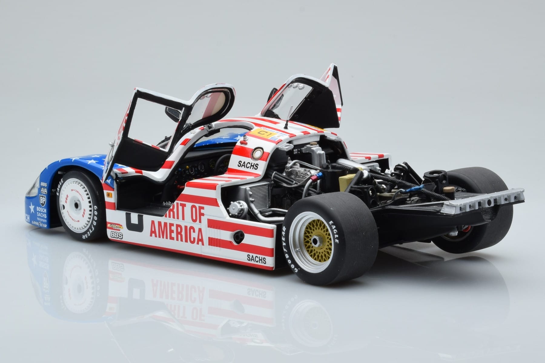 doorzo公式専用 MINICHAMPS 1/18 ポルシェ 956L Porsche 956L Spirit of America #8 G. Follmer / J. Morton / K