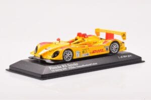 Porsche RS Spyder LMP2 #7 R. Dumas / T. Bernhard / E. Collard Sebring 12 Hours Winners 2008 Minichamps 1:43 400086807 Diecast - image 2 of 4