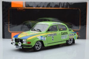 Saab 96 V4 #2 S. Blomqvist / H. Sylvan Rally Sweden 1976 IXO 1:18 18RMC085B Diecast - image 6 of 6