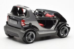 Smart Fortwo Crossblade Cabriolet Silver Black Kyosho 1:18 13440 Diecast - image 2 of 6