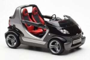 Smart Fortwo Crossblade Cabriolet Silver Black Kyosho 1:18 13440 Diecast - image 4 of 6