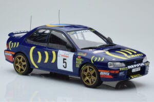Subaru Impreza 555 #5 C. Sainz / L. Moya Tour de Corse 1995 IXO 1:18 18RMC063A Diecast - image 4 of 6