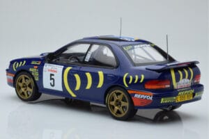 Subaru Impreza 555 #5 C. Sainz / L. Moya Tour de Corse 1995 IXO 1:18 18RMC063A Diecast - image 5 of 6