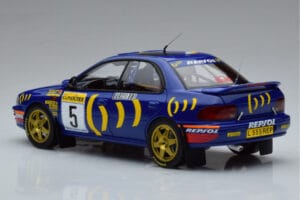 Subaru Impreza #5 C. Sainz / L. Moya 2nd Place Rally Monte Carlo 1995 Kyosho 1:18 08962B Diecast - image 6 of 9
