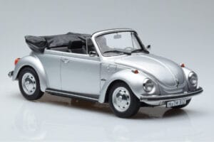 Volkswagen Beetle 1303 Cabriolet Silver Norev 1:18 188530 Diecast - image 4 of 6