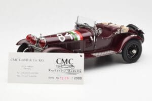 Alfa Romeo 1750 GS Spider #84 T. Nuvolari / B. Guidotti Mille Miglia Winner 1930 CMC 1:18 M-141 Diecast