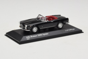 Alfa Romeo 2600 Spider Black Minichamps 1:43 400120630 Diecast - image 2 of 4