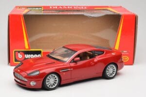 Aston Martin V12 Vanquish Red Bburago 1:18 34063 Diecast - image 8 of 8