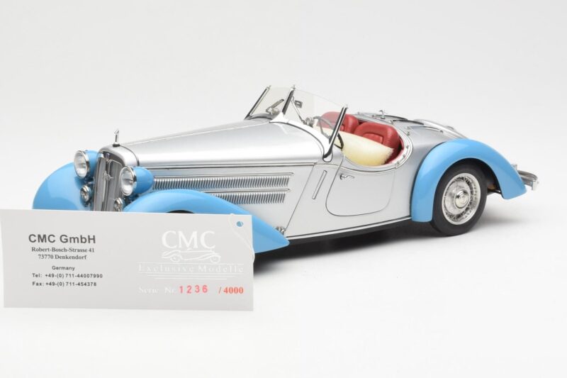 Audi 225 Front Roadster Blue Silver CMC 1:18 M-075B Diecast