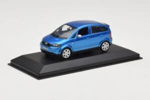 Audi A2 Light Blue Metallic Minichamps 1:43 AUDI007 Diecast - image 2 of 4