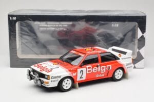 Audi Quattro A2 #2 B. Waldegård / H-T. Thorszelius Belga Team Winners Boucles de Spa 1985 Minichamps 1:18 155851102 Diecast - image 6 of 6