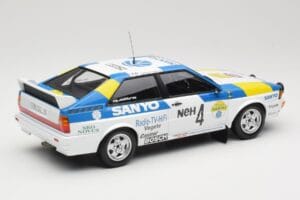 Audi Quattro #4 S. Blomqvist / B. Cederberg Audi Sport Sweden Winners International Swedish Rally 1982 Minichamps 1:18 155821 - image 2 of 6