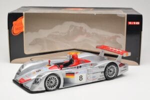 Audi R8 LMP900 #8 Audi Sport Team Joest F. Biela / E. Pirro / T. Kristensen 24 Hours of Le Mans 2000 Maisto 1:18 38899 Diecas - image 6 of 6