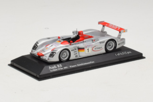 Audi R8 LMP #1 F. Biela / E. Pirro / T. Kristensen 24 Hours of Le Mans Winner 2001 Minichamps 1:43 400011201 Diecast - image 2 of 4