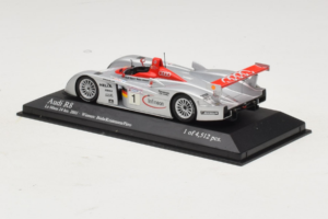 Audi R8 LMP #1 F. Biela / E. Pirro / T. Kristensen 24 Hours of Le Mans Winner 2001 Minichamps 1:43 400011201 Diecast - image 3 of 4