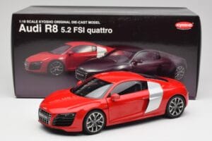 Audi R8 V10 Brilliant Red Kyosho 1:18 09216RR Diecast - image 8 of 8