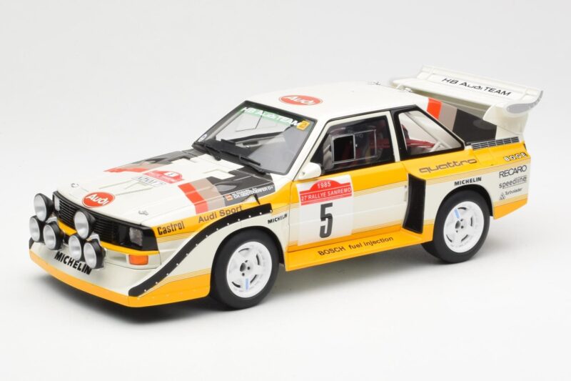 Audi Sport Quattro S1 #5 W. Rohrl / C. Geistdorfer Rally Sanremo Winner 1985 AUTOart 1:18 88503 Composite