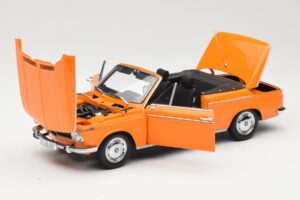 BMW 1600 E10 Cabriolet Orange Minichamps 1:18 100021030 Diecast - image 2 of 8