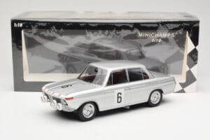 BMW 1800 TiSA #6 J. Munaron / K. Eppelein 24 Hours of Spa 1965 Minichamps 1:18 155652906 Diecast - image 6 of 6