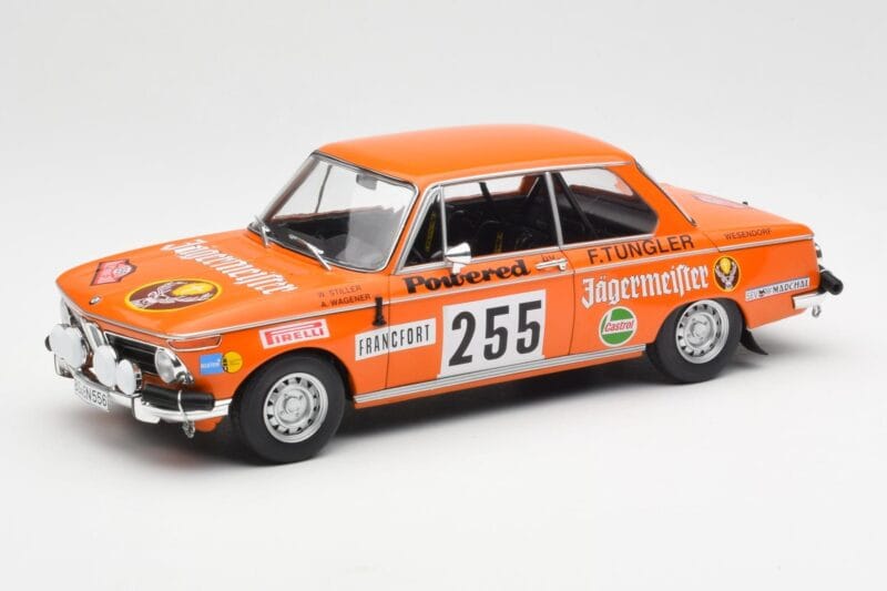 BMW 2002 Jagermeister #255 W. Stiller Rally Monte Carlo 1973 IXO 1:18 18RMC165 Diecast