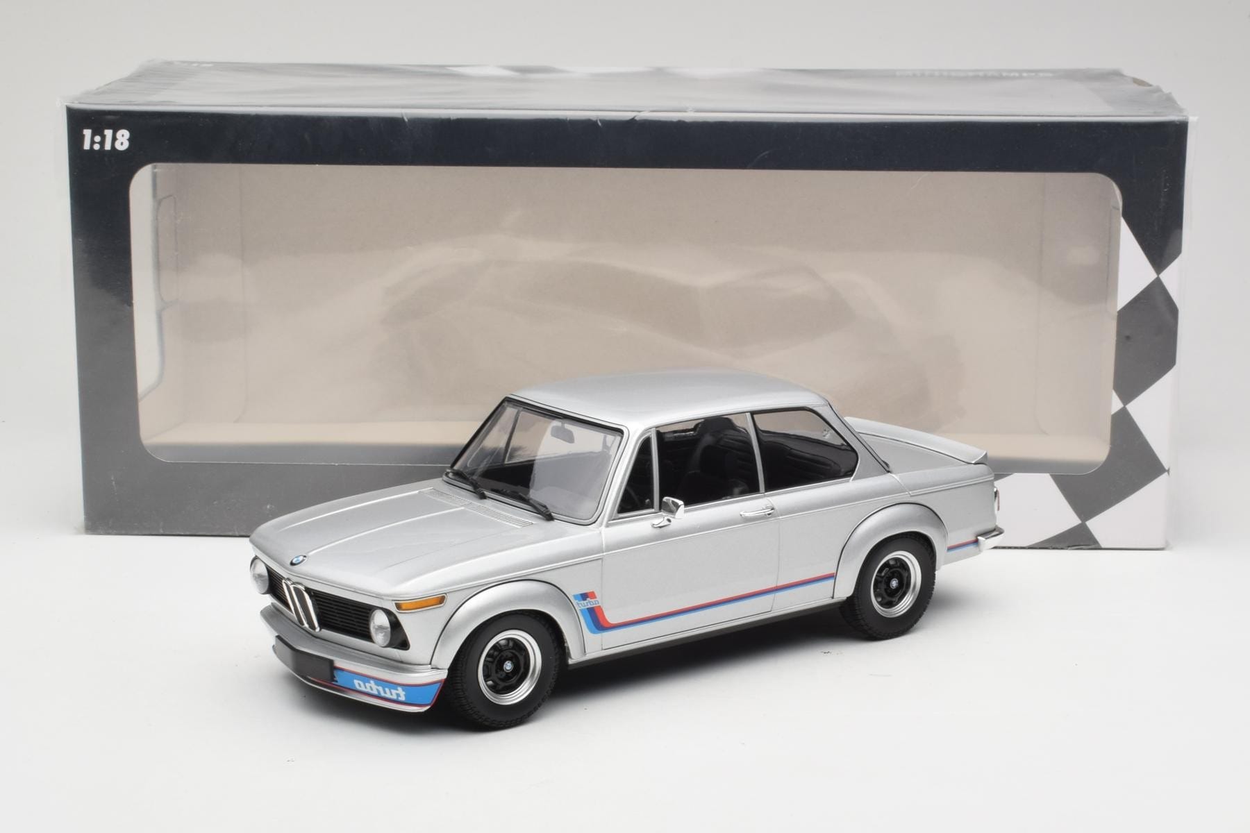 Minichamps BMW 2002 Turbo E10 1:18 Silver Diecast