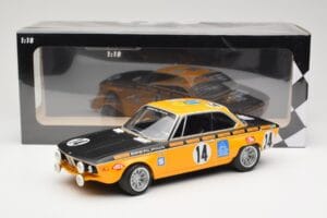 BMW 2800 CS BMW Alpina #14 H. Kelleners / G. Huber Winners 24 Hours of Spa 1970 Minichamps 1:18 155702714 Diecast - image 6 of 6