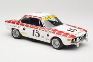 BMW 2800 CS E9 #15 Team Marabout Gaye / S. Braillard 24 Hours of Spa 1972 Minichamps 1:18 155722715 Diecast - image 4 of 6