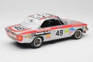 BMW 2800 CS E9 #49 Team Schnitzer G. Herzog / H. Heyer 24 Hours of Spa 1972 Minichamps 1:18 155722749 Diecast - image 2 of 6