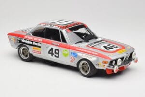 BMW 2800 CS E9 #49 Team Schnitzer G. Herzog / H. Heyer 24 Hours of Spa 1972 Minichamps 1:18 155722749 Diecast - image 4 of 6