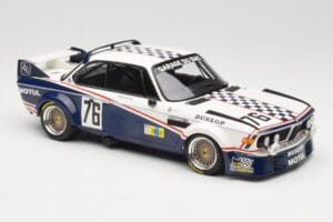 BMW 3.0 CSL E9 Garage Du Bac #76 P. Depnic / H. Coulon 24 Hours of Le Mans 1977 Minichamps 1:18 155772576 Diecast - image 4 of 6